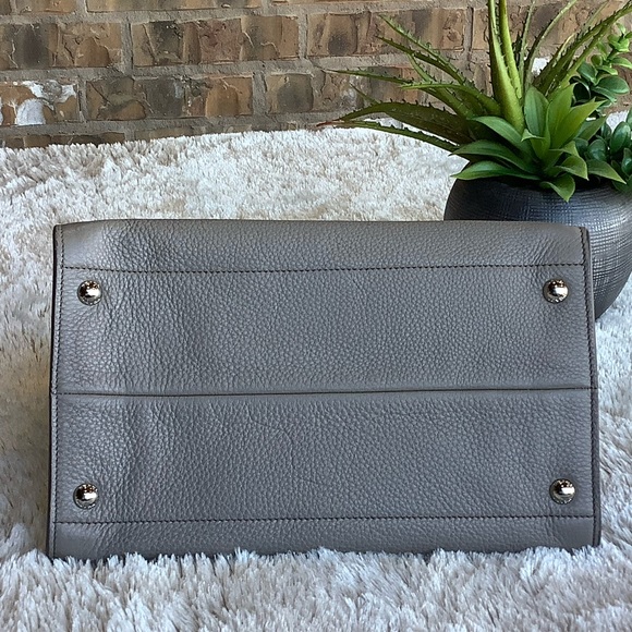 Prada Vitello Daino Gray Leather Satchel - Picture 10 of 15